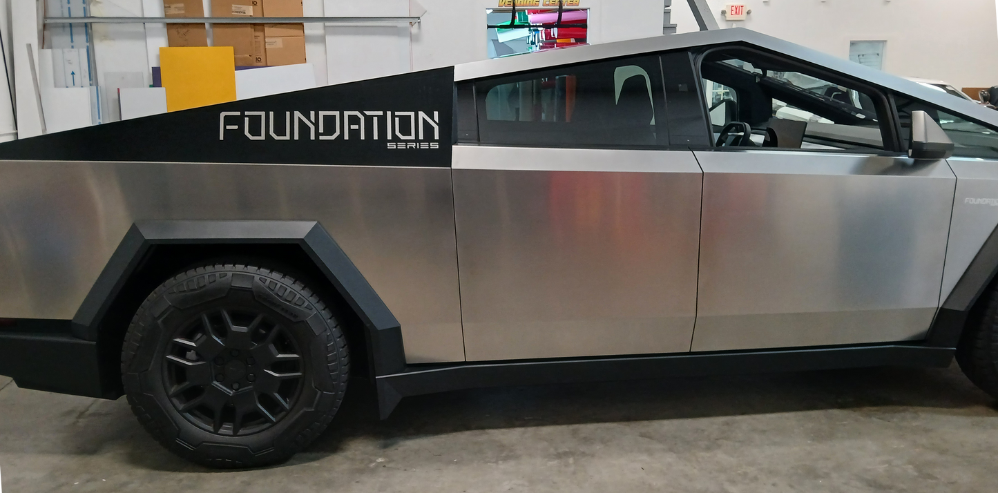 "Foundation Series" Bedside Panel Decals For The 2023-2026 Tesla Cybertruck (x2)