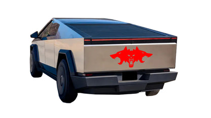 Cyberbeast Logo Tailgate Decals For The 2023-2026 Tesla Cybertruck