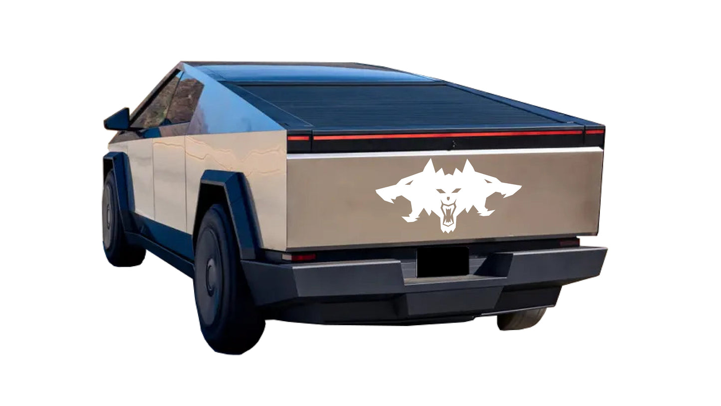 Cyberbeast Logo Tailgate Decals For The 2023-2026 Tesla Cybertruck