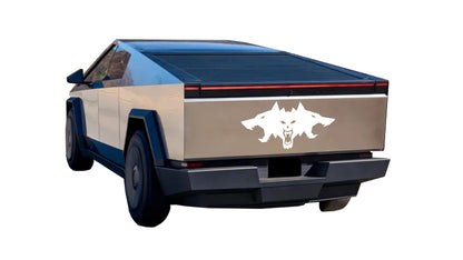 Cyberbeast Logo Tailgate Decals For The 2023-2026 Tesla Cybertruck