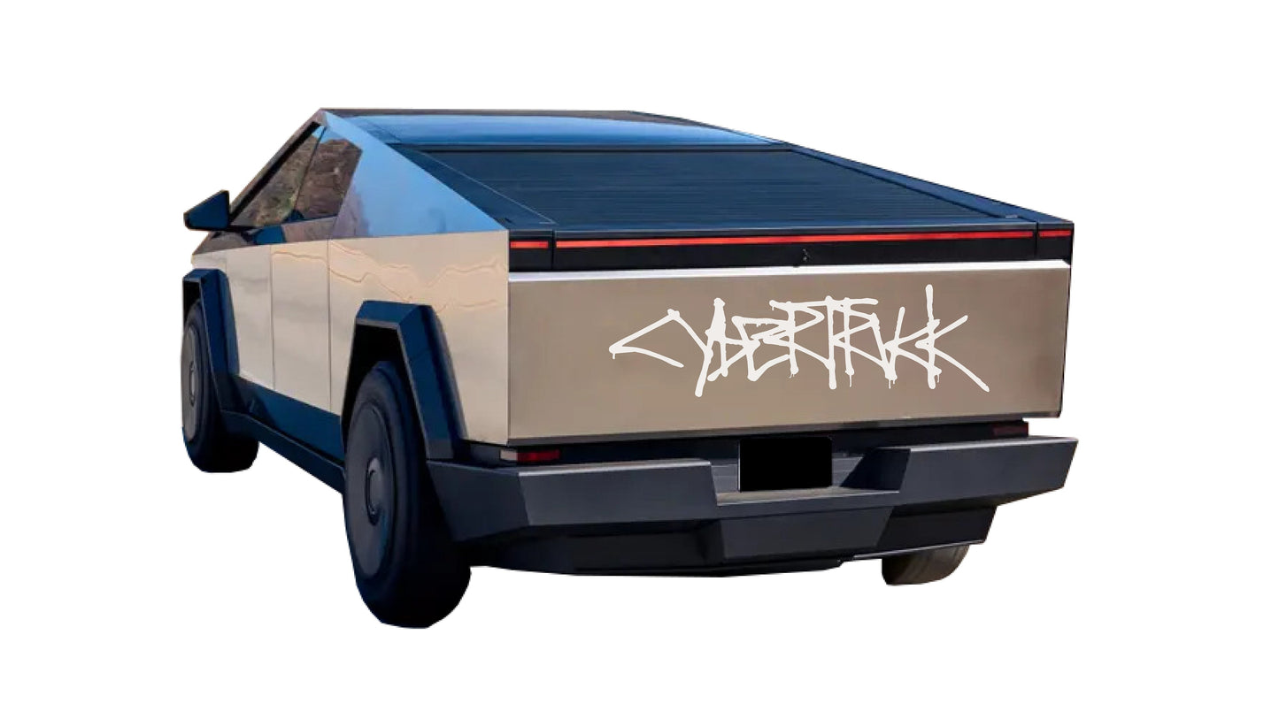 Cybertruck Logo Tailgate Decals For The 2023-2026 Tesla Cybertruck