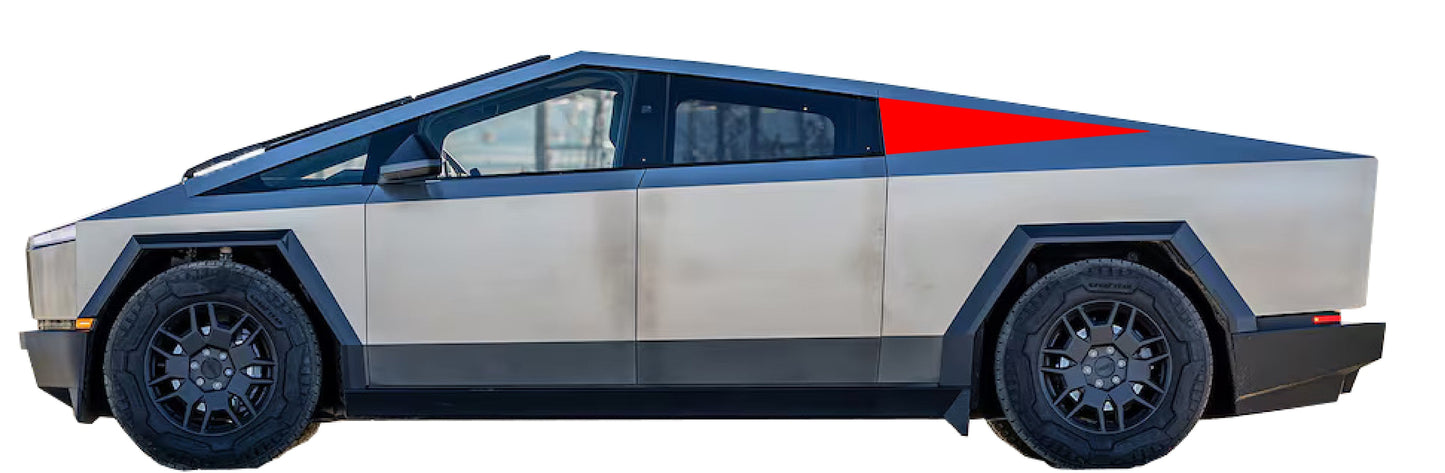 Rear Window Fade Out Decals For The 2023-2026 Tesla Cybertruck (X2)
