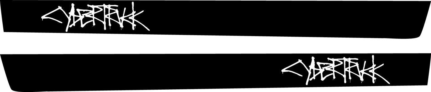 Rocker Stripe Decals For The 2023-2026 Tesla Cybertruck (x2)