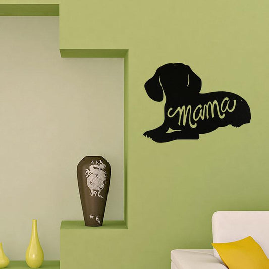 Dachshund Mama Silhouette - Metal Wall Art/Décor