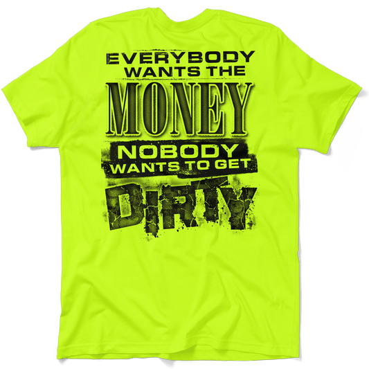 Dirty - Safety Yellow Hi-Vis T-Shirt