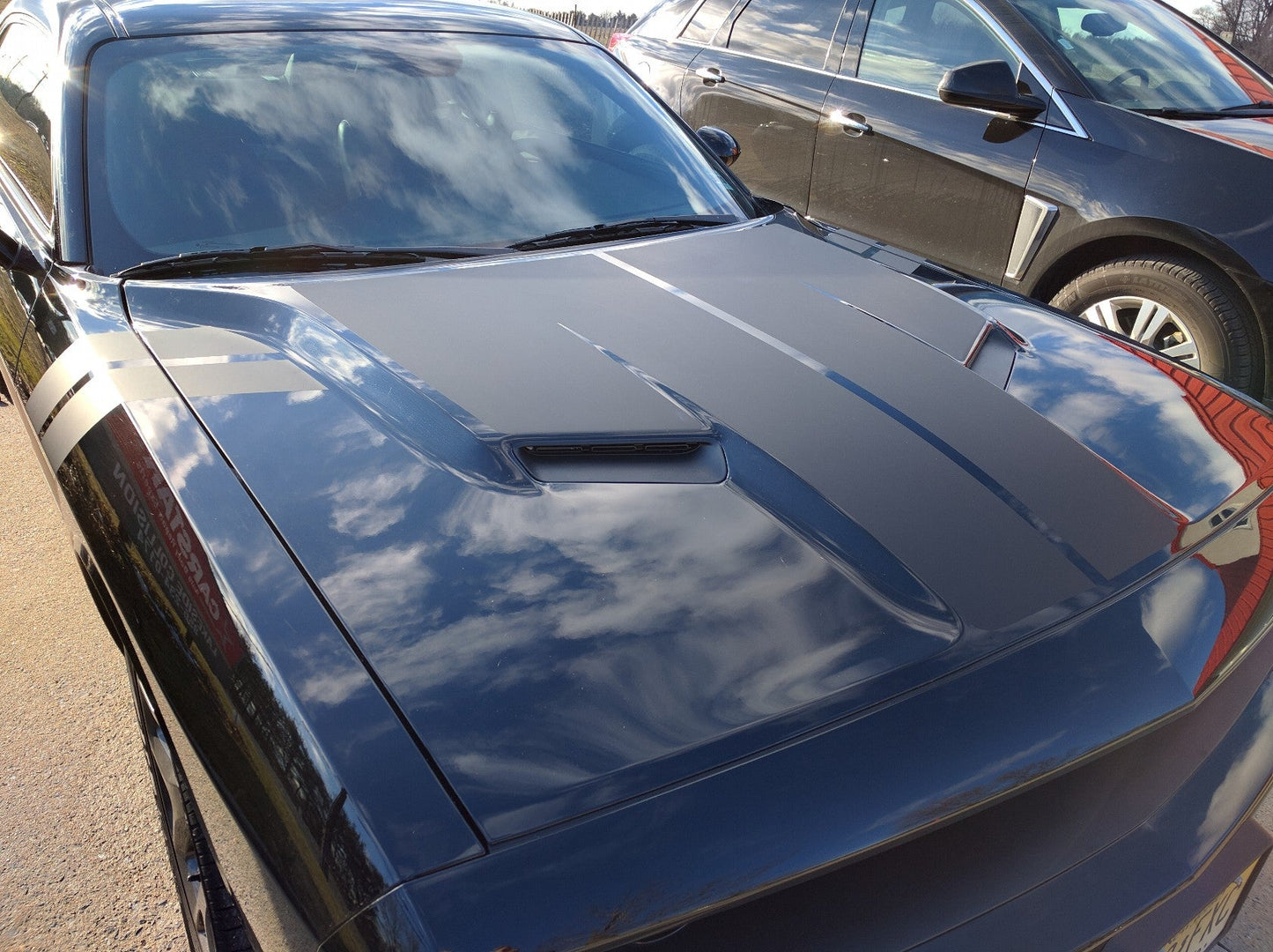 Dual Hood Decal Cover for 2015-2024 Dodge Challenger
