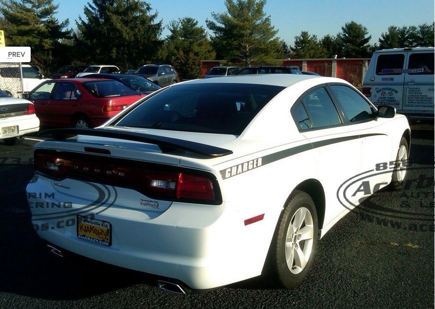 Quarter Panel Stripe Decals for 2011-2021 Dodge Charger (x2)