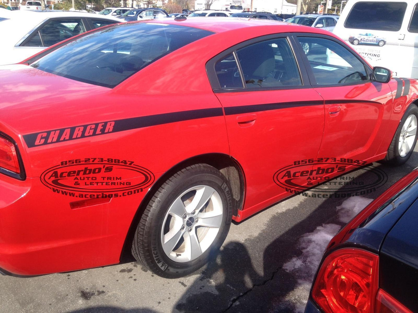 Quarter Panel Stripe Decals for 2011-2021 Dodge Charger (x2)