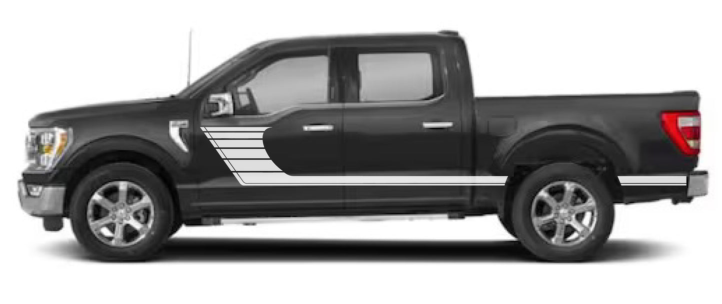 Strobe Side Decals For 2004-2024 Ford F-150 (x2)