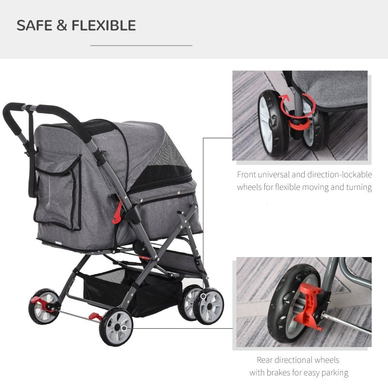 Pet Foldable Travel Carriage Stroller with Reversible Handle - Jaico Online Shop