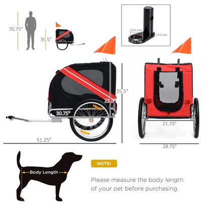 Bike Trailer Cargo Cart for Dogs and Pets - Jaico Online Shop