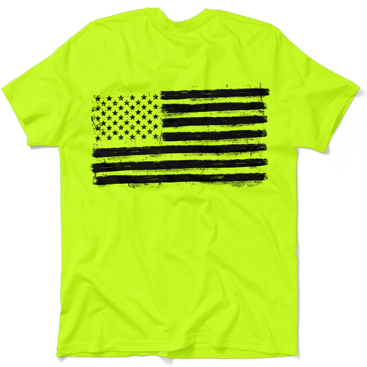Old Glory - Safety Yellow Hi-Vis Pocket T-Shirt