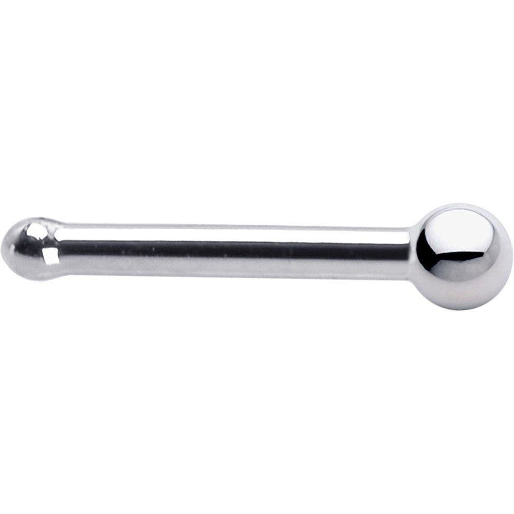 Platinum 1.5mm Ball Nose Ring