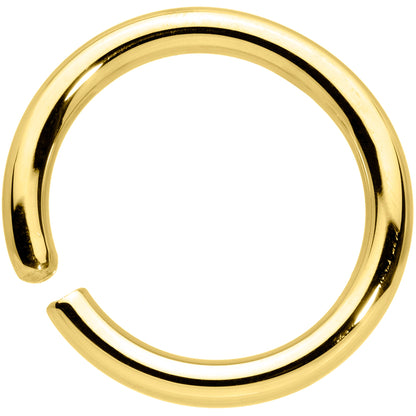 14G 3/8 Handcrafted Solid 14k Yellow Gold Seamless Circular Ring