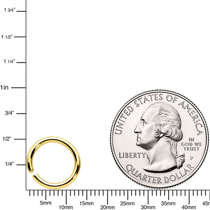 14G 3/8 Handcrafted Solid 14k Yellow Gold Seamless Circular Ring