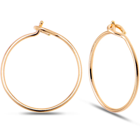 Tiny Hoop Earrings 14k Yellow Gold Filled Handmade Huggie Hoop Earrings