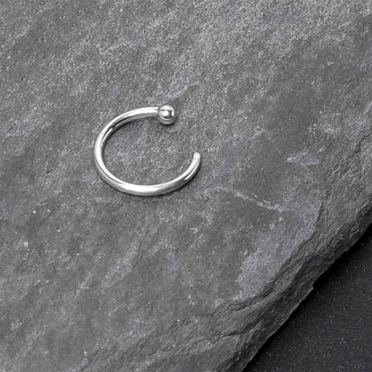 20G 5/16 Solid 14K White Gold Nose Hoop