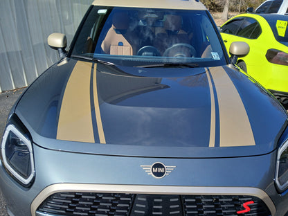 Hood Stripe Decals for 2025 Mini Cooper Sport