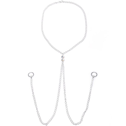 Brilliant BCR Necklace to Nipple Chain Created with Crystals