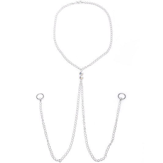 Brilliant BCR Necklace to Nipple Chain Created with Crystals