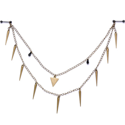 Handcrafted Warrior Drop Nipple Chain Created with Crystal