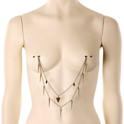 Handcrafted Warrior Drop Nipple Chain Created with Crystal