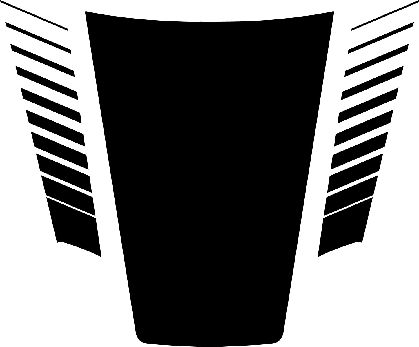 Hood Strobe Stripes And Center Decal Cover for 2023-2024 Dodge Hornet