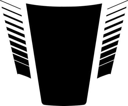 Hood Strobe Stripes And Center Decal Cover for 2023-2024 Dodge Hornet