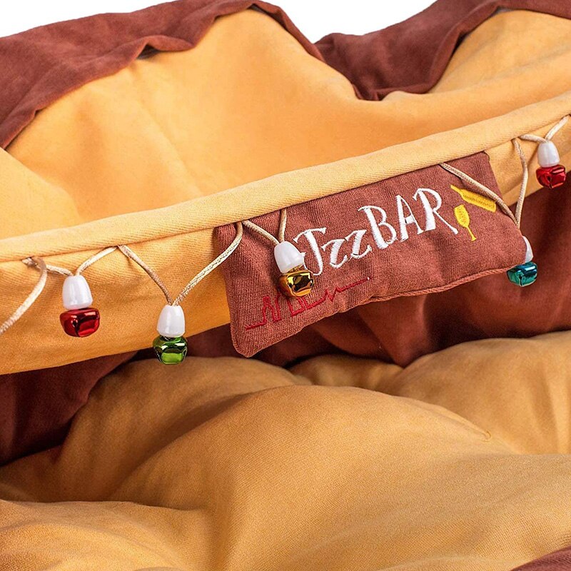 Collapsible Removable Cat Tunnel Tube With Cat Bed Set