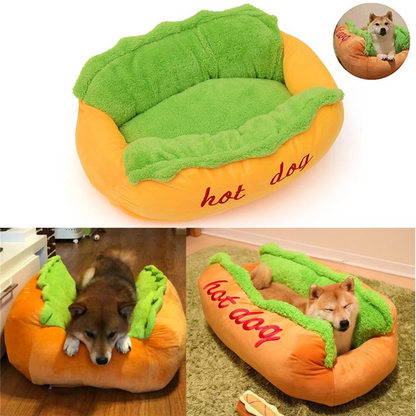 Hot Dog Shaped Pet Bed