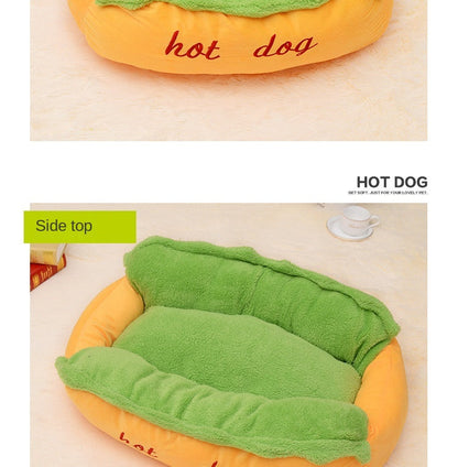 Hot Dog Shaped Pet Bed
