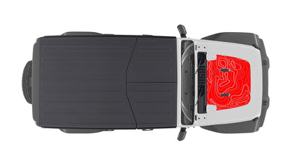 Hood "Topographic" Decal Cover for 2018-2024 Jeep Wrangler