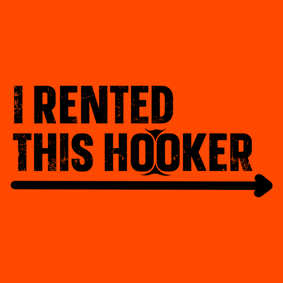 I Rented This Hooker - Safety Yellow Hoodie