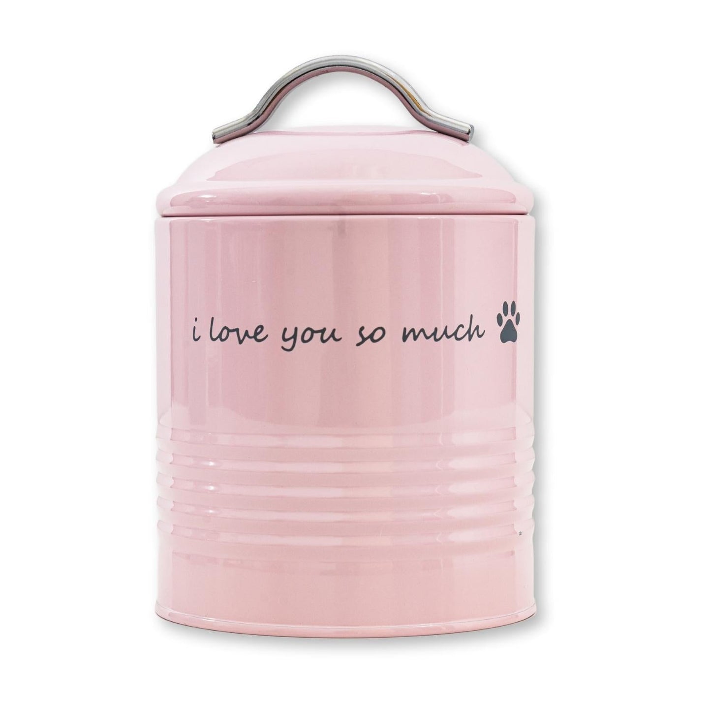 "I Love You So Much" Dog Treat Canister Gift Set – Pink & Blue