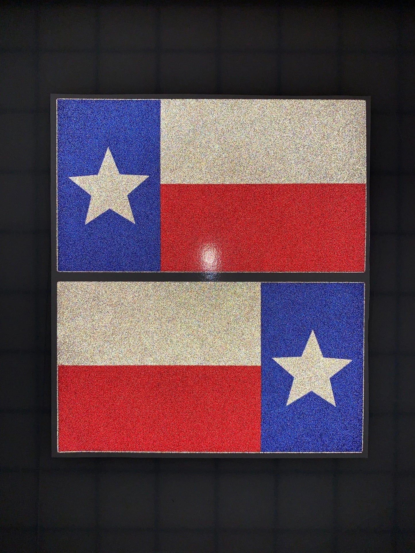 Texas State Flag: 5" 3M Reflective Decal Stickers (x2)