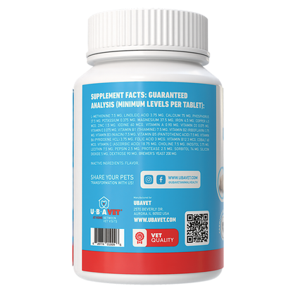 UBAVET Immune Support Daily Multi-Vitamin & Mineral Tablets for Dogs – 90 ct