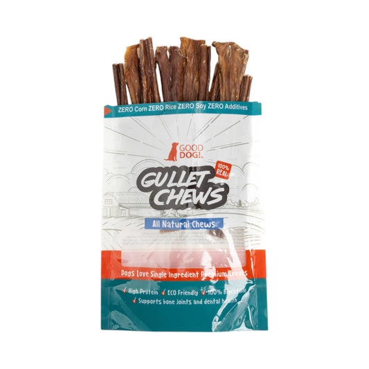 All-Natural Beef Gullet Stick Dog Treats – Delicious & Nutritious, Healthy Chews – 6 Inches (10-Pack)