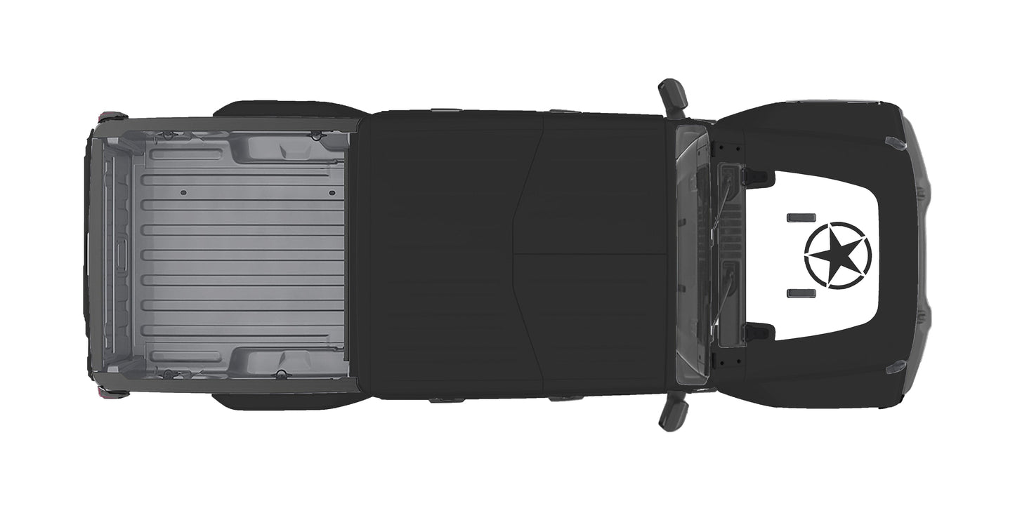 Military Star Hood Decal Cover for 2018-2021 Jeep Gladiator