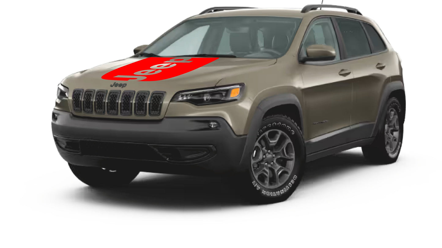 Hood "Jeep" Decal Cover for 2014-2019 Jeep Cherokee Trailhawk