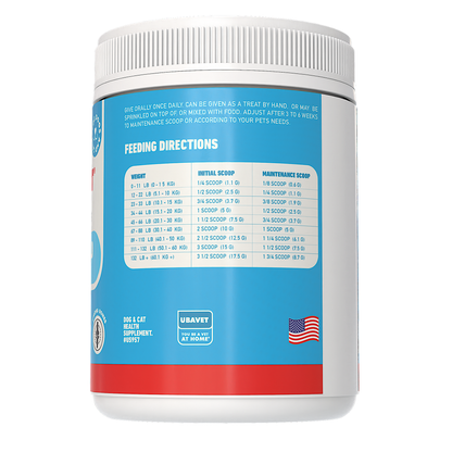 UBAVET Joint Gold Support Powder for Dogs & Cats – 8.8 oz / 250 g