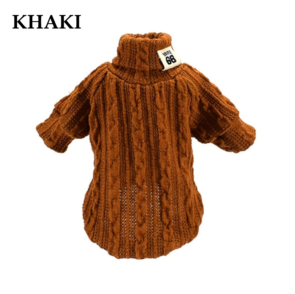 Winter Warm Knitted Turtleneck Sweater for Small Dogs or Cats