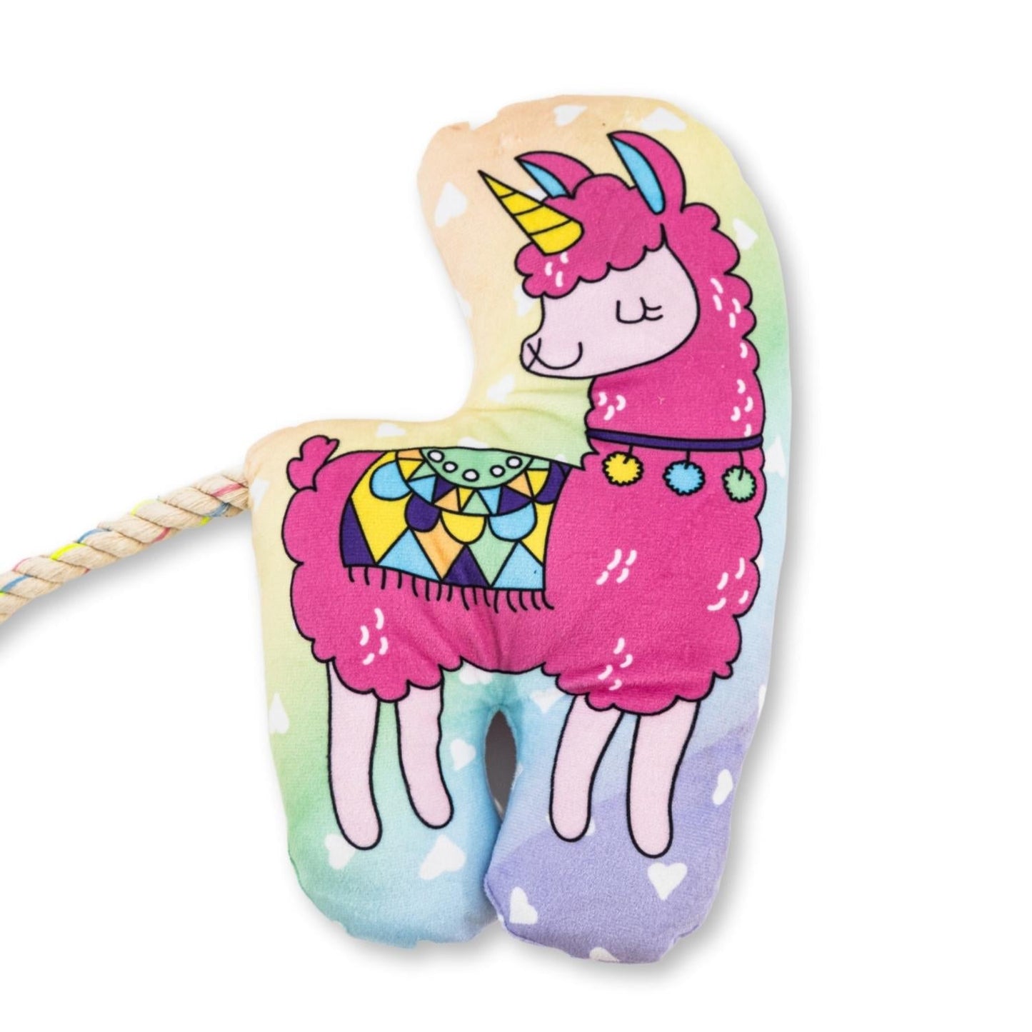 Magical Llama Plush Dog Toy – with Squeaker & Crinkle Paper for Fun Play