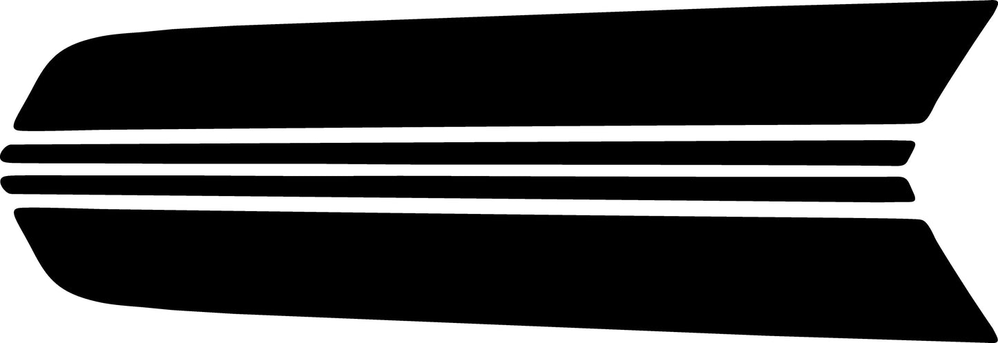 Hood Bonnet Stripe Decals for 2008-2016 Mini Cooper