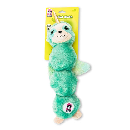 Mystical Mint Winged Sloth Plush Dog Toy – with Squeaker & Crinkle Paper for Fun Play