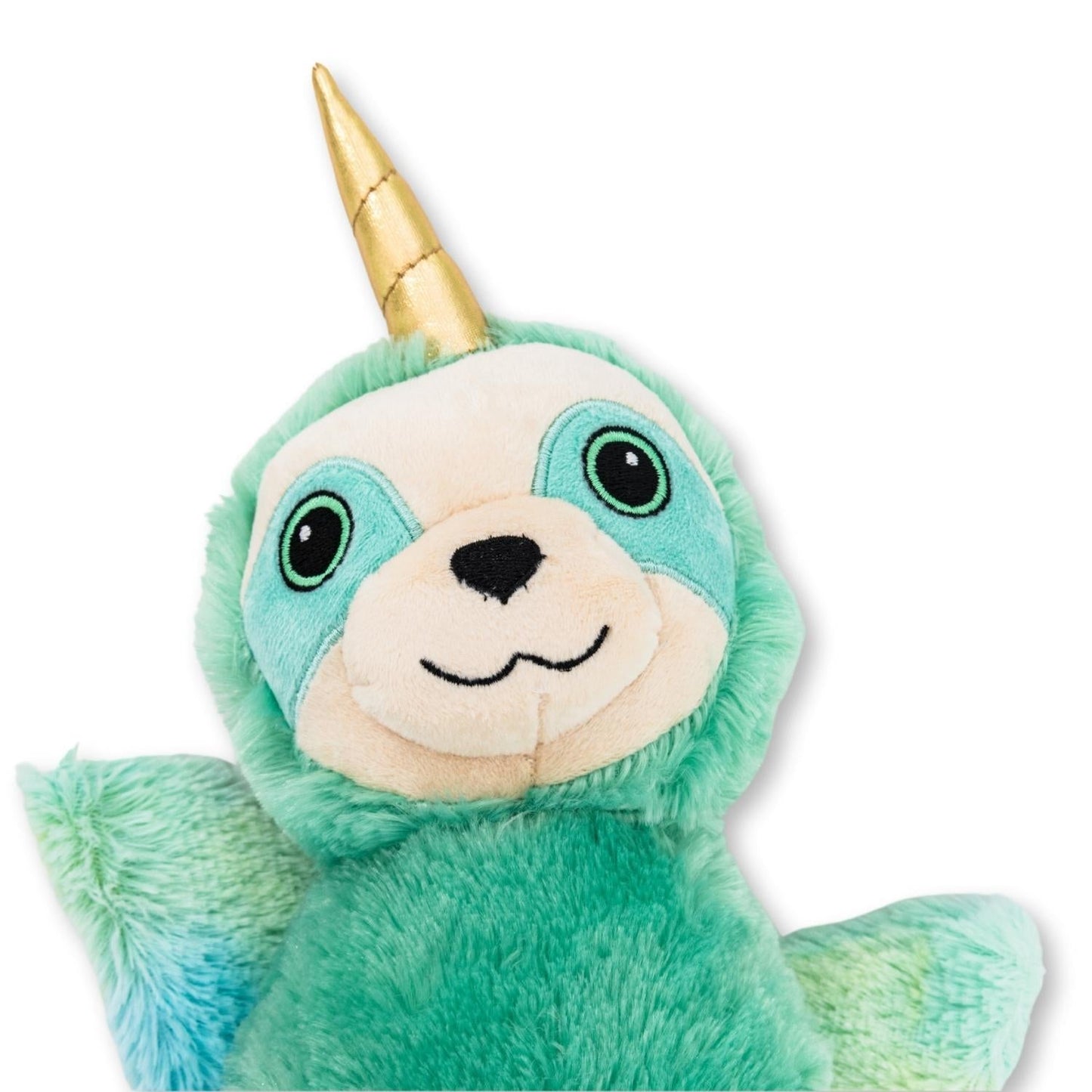 Mystical Mint Winged Sloth Plush Dog Toy – with Squeaker & Crinkle Paper for Fun Play