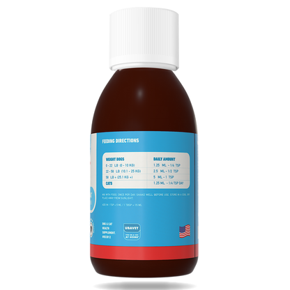 UBAVET Omega-3 Skin & Coat Health and Wellbeing Liquid for Dogs & Cats – 8 fl oz / 237 ml