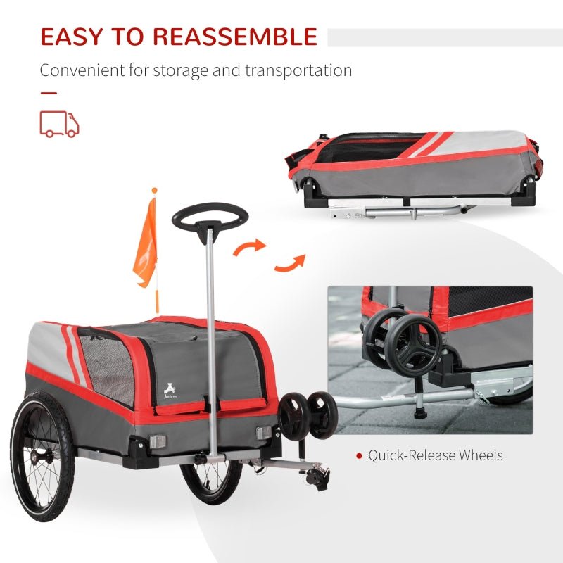 Pet Bike Trailer 2 - in - 1 Travel Stroller - Jaico Online Shop