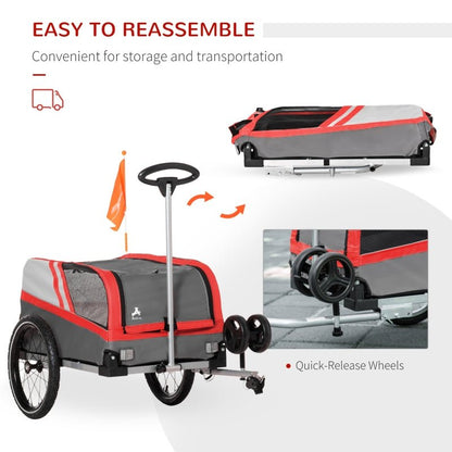 Pet Bike Trailer 2 - in - 1 Travel Stroller - Jaico Online Shop