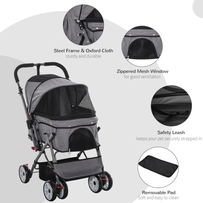 Pet Foldable Travel Carriage Stroller with Reversible Handle - Jaico Online Shop
