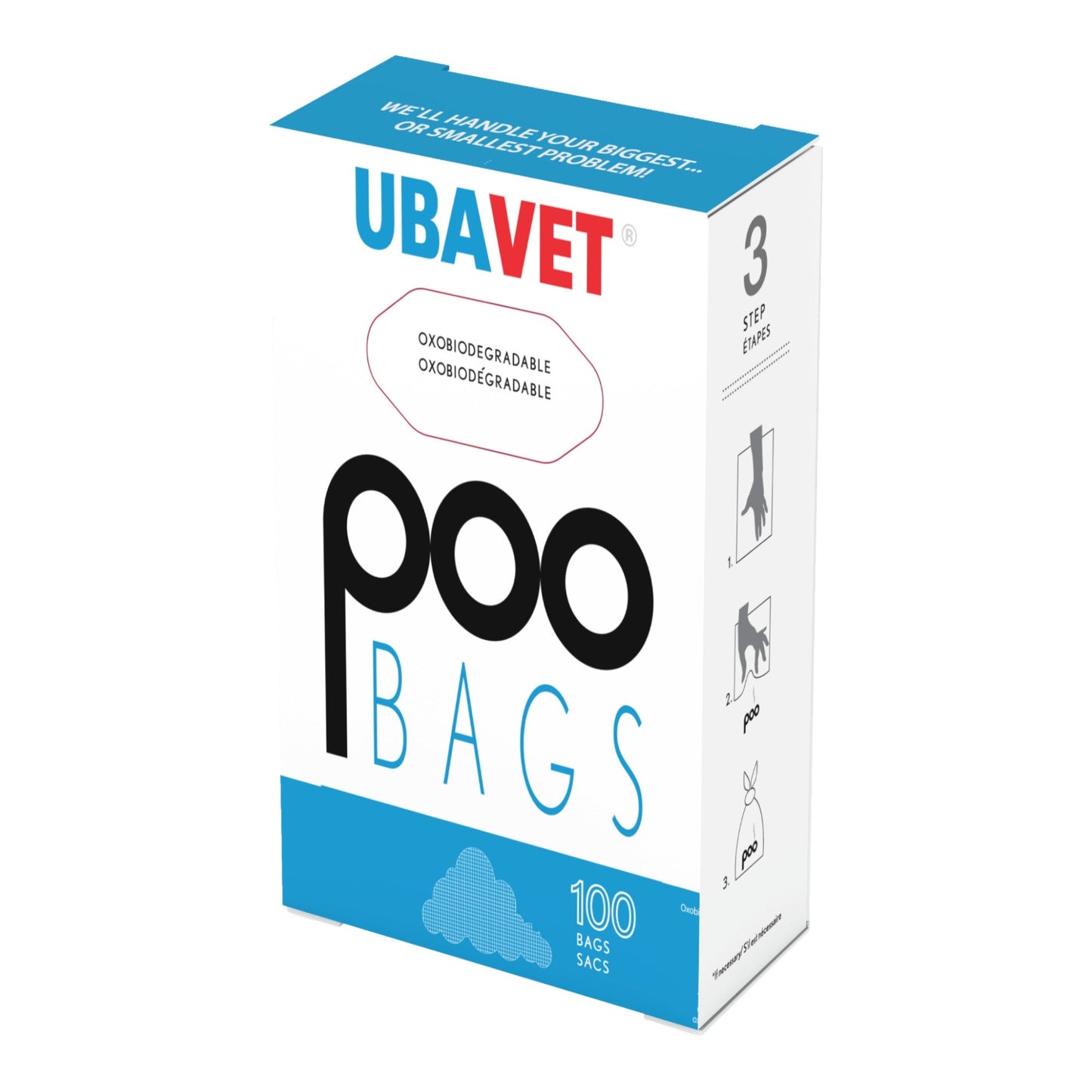 UBAVET DOO Extra-Long Waste Bags for Dogs & Cats – 100-Pack, Durable & Unscented